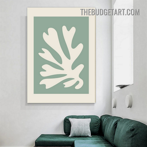 Tarnish Leafage Abstract Botanical Modern Canvas Wall Art Print for Room Adornment