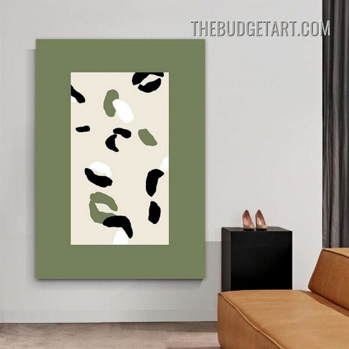 Black Blots Abstract Scandinavian Painting Picture Canvas Wall Art Print for Room Assortment