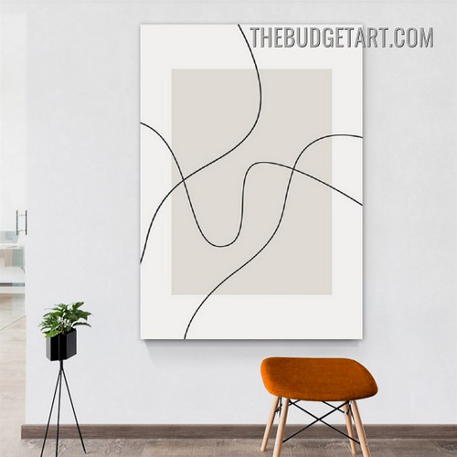 Twistings Lines Abstract Geometric Modern Painting Picture Canvas Wall Art Print for Room Decoration