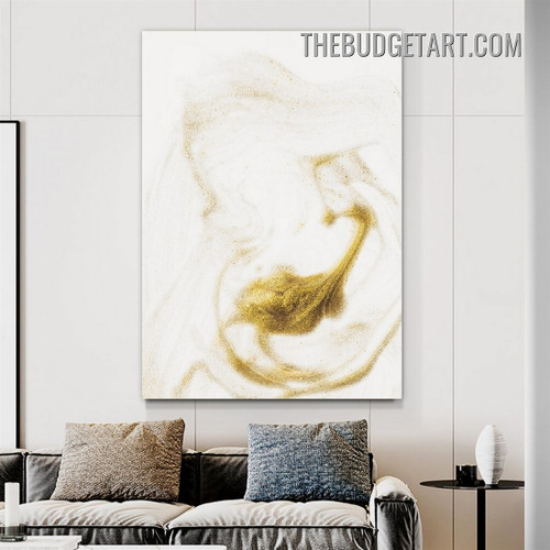 Glitter Tarnish Abstract Modern Painting Picture Canvas Art Print for Room Wall Flourish