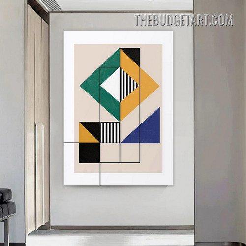 Geometric Shapes Abstract Modern Painting Picture Canvas Art Print for Room Wall Décor