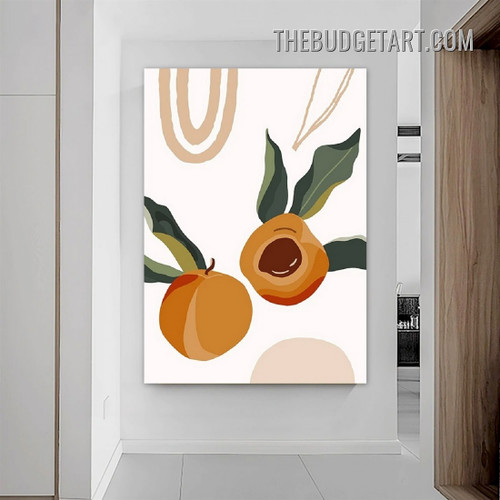Peach Fruits Scandinavian Painting Picture Canvas Wall Art Print for Room Finery
