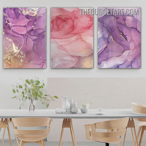 Marble Design Modern Painting Picture 3 Piece Abstract Canvas Wall Art Prints for Room Embellishment