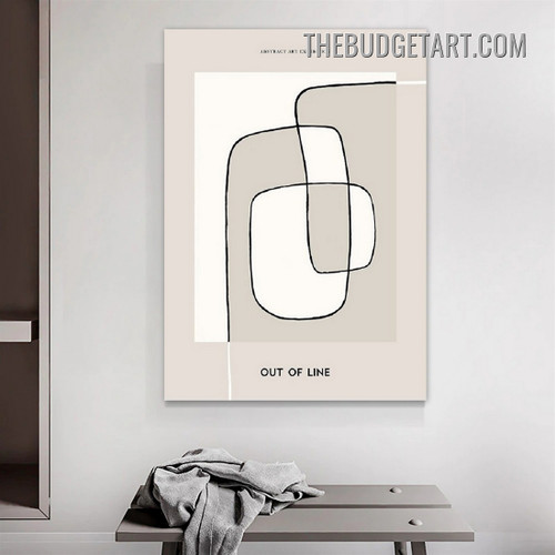 Out Of Line Typography Modern Painting Picture Canvas Wall Art Print for Room Getup