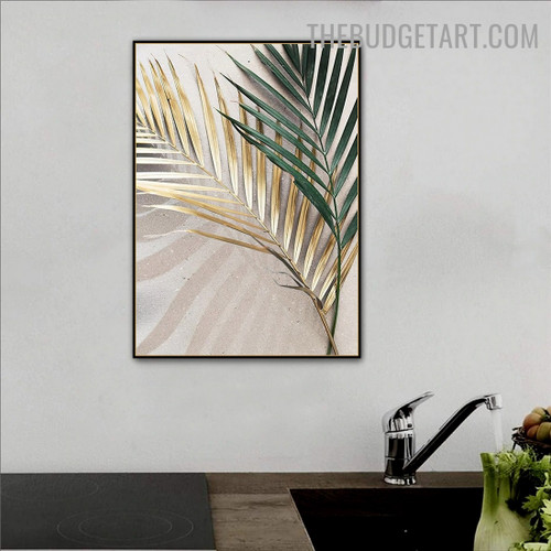 Palm Leafage Botanical Modern Painting Image Canvas Print for Room Wall Outfit