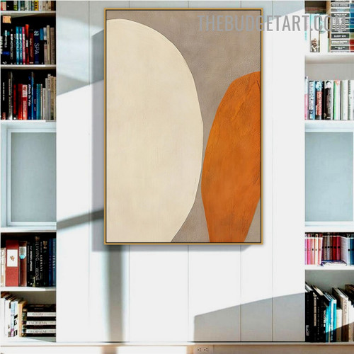 Semicircular Abstract Minimalist Contemporary Painting Image Canvas Print for Room Wall Garnish