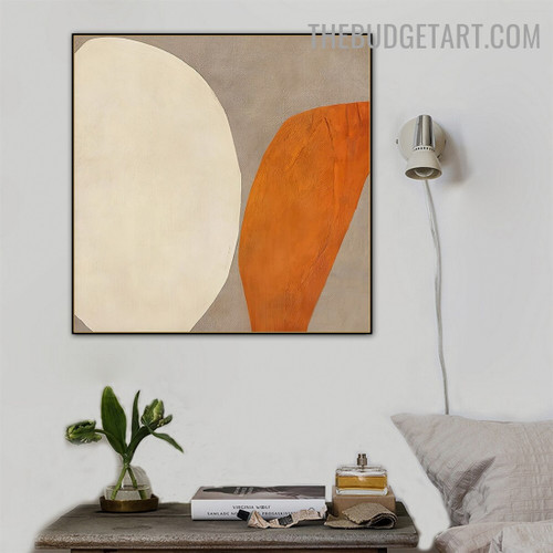 Moiety Circle Abstract Minimalist Contemporary Painting Image Canvas Print for Room Wall Garnish