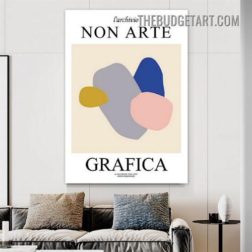 Non Arte Typography Vintage Painting Picture Canvas Art Print for Room Wall Adornment