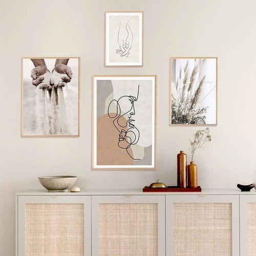 Sandy Coffers Hands Abstract Canvas Print Sets Of Painting Wall Scandinavian Arrangement 4 Panel Figure Photograph