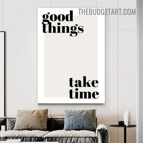 Make Time Typography Vintage Painting Picture Canvas Wall Art Print for Room Equipment