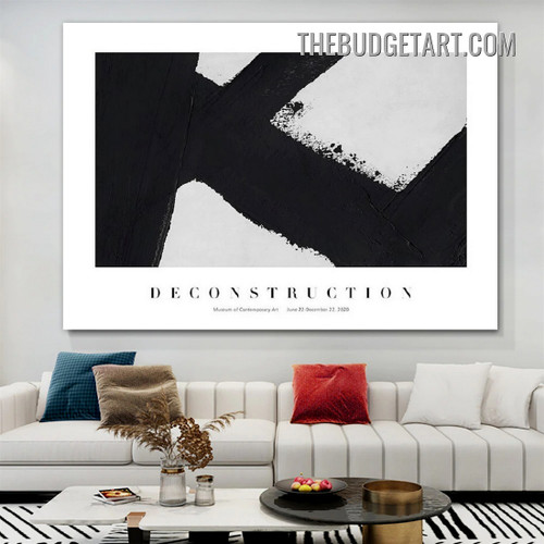 Deconstructions Typography Vintage Painting Picture Canvas Wall Art Print for Room Molding