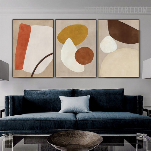 Gyre Tarnish Abstract Minimalist Modern Painting Picture Canvas Print for Room Wall Adornment