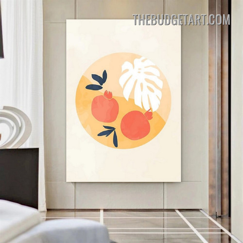 Pomegranate Fruits Abstract Scandinavian Painting Picture Canvas Art Print for Room Wall Embellishment