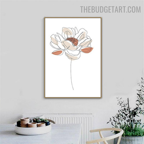 Rose Abstract Botanical Minimalist Modern Painting Pic Canvas Print for Room Wall Outfit