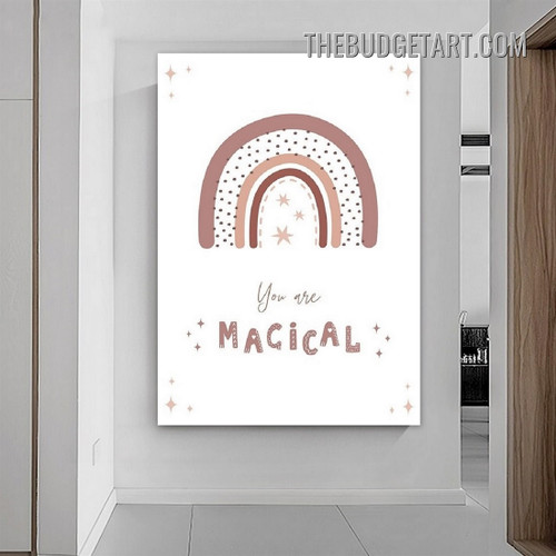 You Are Magical Stars Modern Typography Abstract Painting Picture Canvas Wall Art Print for Room Molding