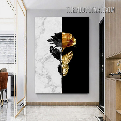 Flower Marble Pattern Nordic Abstract Floral Scandinavian Painting Picture Canvas Art Print for Room Wall Getup