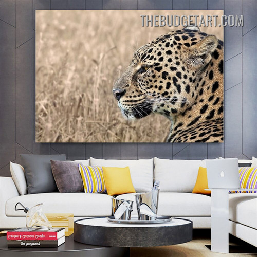 Leopard Wild Animal Modern Painting Picture Canvas Art Print for Room Wall Garnish