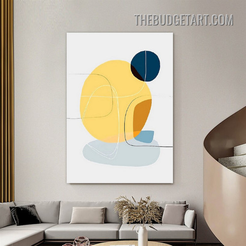 Sphere Smudges Abstract Modern Painting Picture Canvas Art Print for Room Wall Garnish