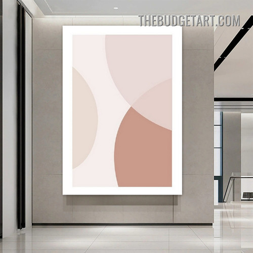 Half Circles Abstract Geometric Modern Painting Picture Canvas Art Print for Room Wall Finery