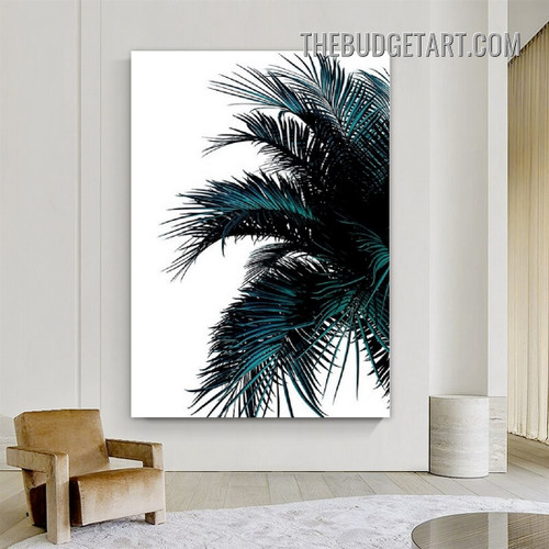 Tropical Palm Tree Leafs Nordic Botanical minimalist Painting Picture Canvas Art Print for Room Wall Drape