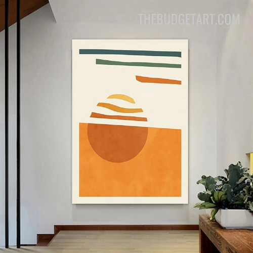 Colorful Lines Abstract Geometric Modern Painting Picture Canvas Wall Art Print for Room Molding