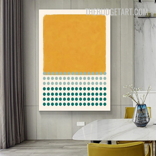 Small Circles Abstract Geometric Modern Painting Picture Canvas Art Print for Room Wall Arrangement
