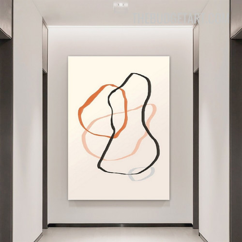 Spiral Lines Abstract Modern Painting Picture Canvas Wall Art Print for Room Finery