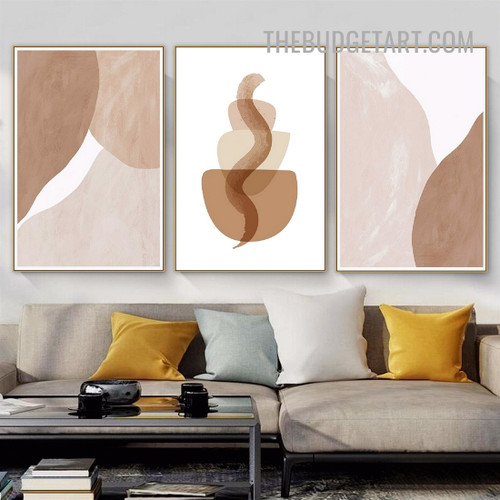 Stigmas Abstract Scandinavian Painting Picture 3 Piece Canvas Wall Art Prints for Room Finery