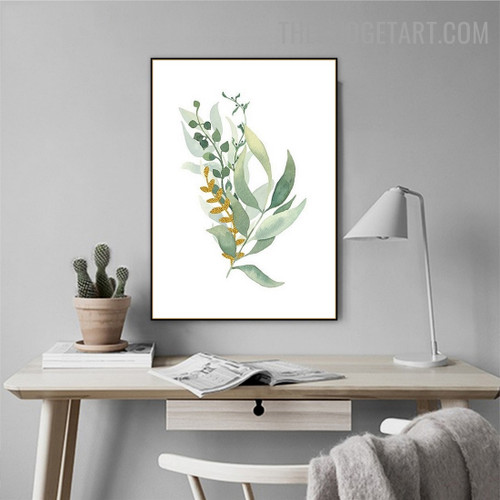 Spurious Leaf Abstract Botanical Modern Painting Picture Canvas Print for Room Wall Tracery