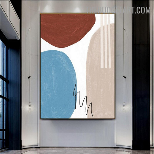 Whirls Abstract Scandinavian Modern Painting Picture Canvas Print for Room Wall Getup
