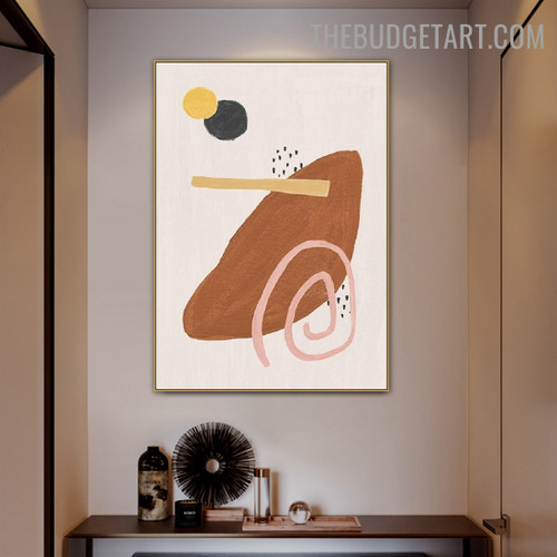 Ovolo Abstract Scandinavian Modern Painting Picture Canvas Print for Room Wall Adornment