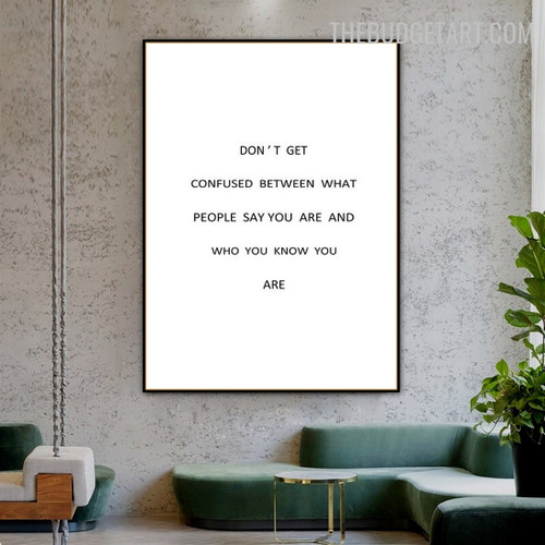 People Confused Abstract Modern Painting Image Canvas Print for Room Wall Adornment