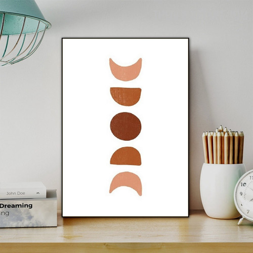 Moon Cycle Abstract Scandinavian Modern Painting Pic Canvas Print for Room Wall Getup