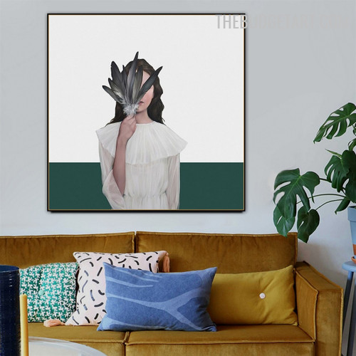 Wings Girl Abstract Fashion Modern Painting Picture Canvas Print for Room Wall Ornament