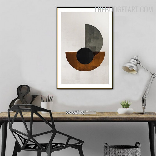 Hemi Sphere Abstract Watercolor Modern Painting Image Canvas Print for Room Wall Adornment