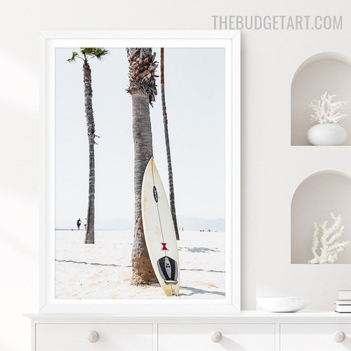 Surfboard Abstract Landscape Modern Painting Image Canvas Print for Room Wall Molding