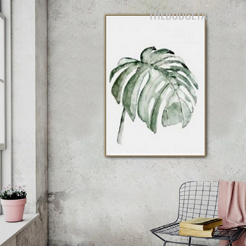 Monstera Abstract Botanical Modern Painting Image Canvas Print for Room Wall Disposition 