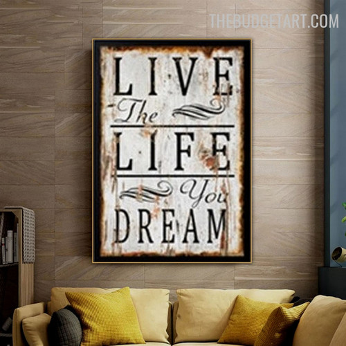 You Dream Abstract Typography Modern Painting Photograph Canvas Print for Room Wall Illumination