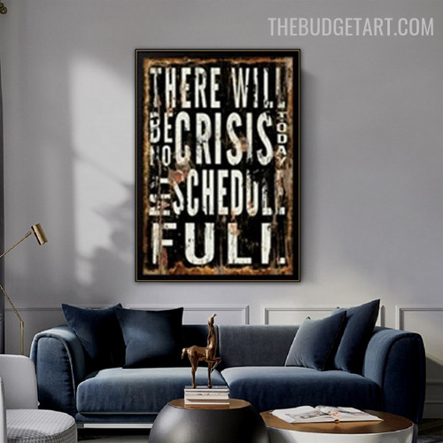 My Schedule Abstract Typography Modern Painting Photograph Canvas Print for Room Wall Onlay