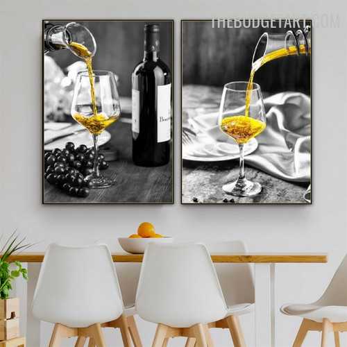Beer Abstract Beverage Modern Painting Image Canvas Print for Room Wall Arrangement