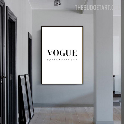 Vogue Abstract Typography Modern Painting Image Canvas Print for Room Wall Tracery