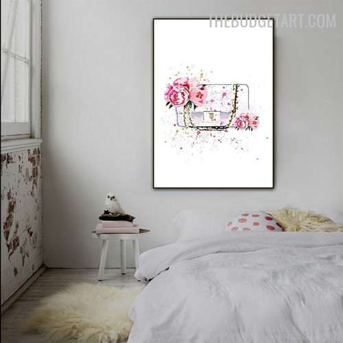 Stylish Bag Abstract Fashion Modern Painting Photograph Canvas Print for Room Wall Tracery