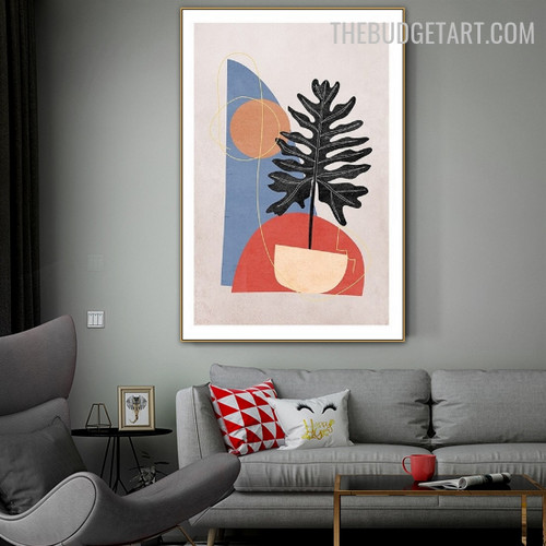 Orb Tree Abstract Scandinavian Modern Painting Image Canvas Print for Room Wall Disposition