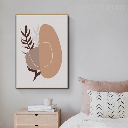 Rock Leaf Abstract Scandinavian Modern Painting Pic Canvas Print for Room Wall Equipment