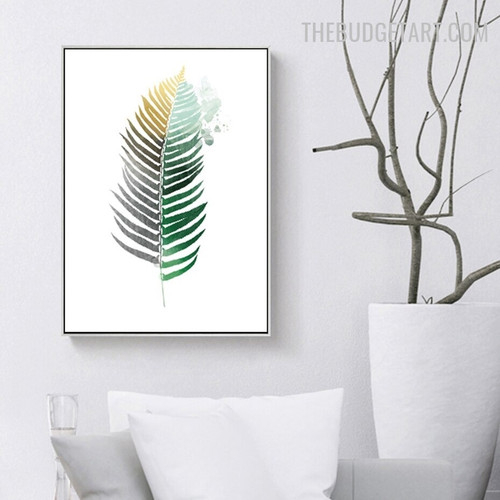 Tropical Palm Leaflet Abstract Botanical Modern Painting Pic Canvas Print for Room Wall Finery