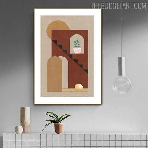 Portal Abstract Scandinavian Modern Painting Picture Canvas Print for Room Wall Finery
