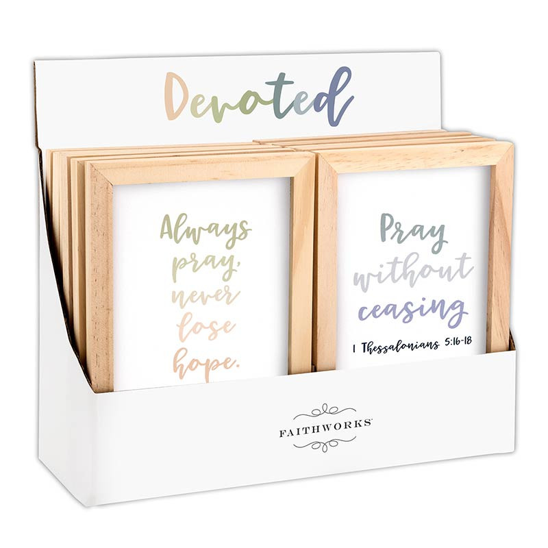 Prayer Art Filled Display - 12 Pcs - [Wholesale]Faithworks