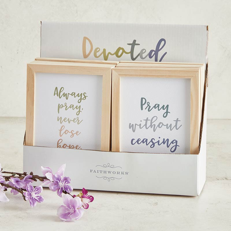 Prayer Art Filled Display - 12 Pcs - [Wholesale]Faithworks