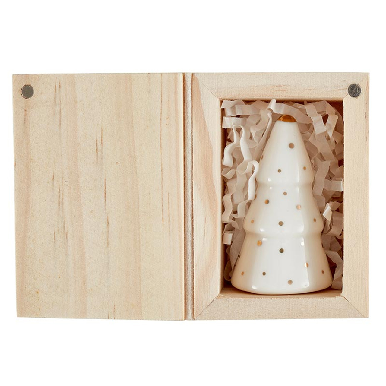 Ceramic Figurine Pine Wood Box - Tree - [Wholesale]Faithworks