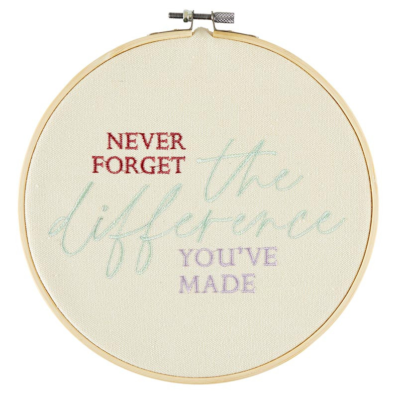 Embroidery Hoop Wall Art - Never Forget - [Wholesale]Faithworks